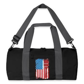 U.S. Patriotic Painter - Recycled Duffel Bag - black/graphite grey - Front