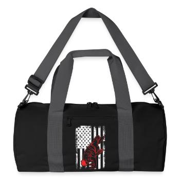 Danseur patriotique de break du drapeau américain - Sac de sport recyclé - noir/gris graphite - Devant