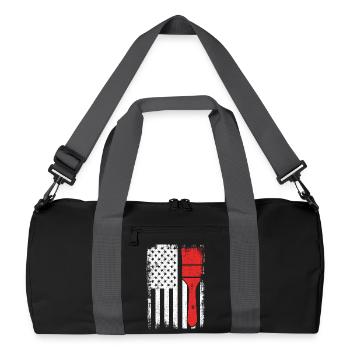 4th of July USA Painter - Sac de sport recyclé - noir/gris graphite - Devant