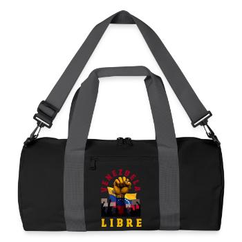 Venezuela Flagge Stolz & Heimat Venezuela - Recycelte Duffel Bag - Schwarz/Graphitgrau - Vorne
