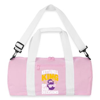 Kettlebell King Of Bad Decisions - Recycled Duffel Bag - pink/white - Front