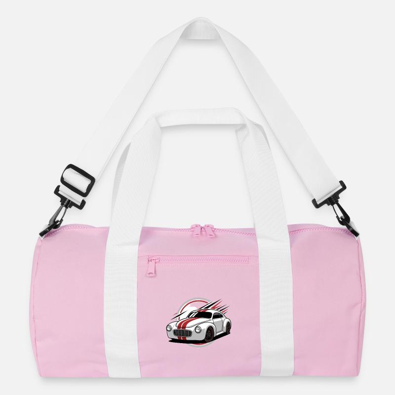 Racing classic with red stripes Recycled Duffel Bag