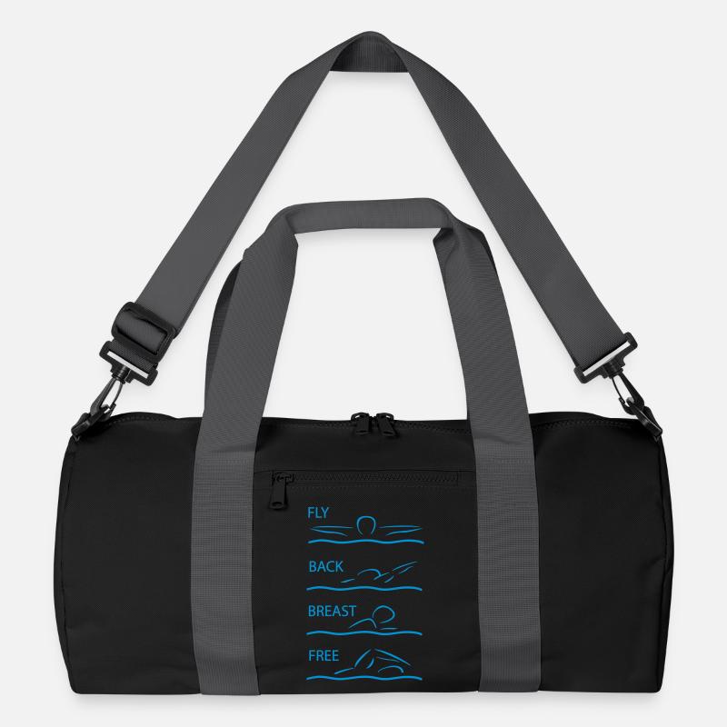 schwimmen - Recycelte Duffel Bag - Schwarz/Graphitgrau