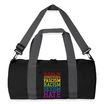 no place for - Recycled Duffel Bag - black/graphite grey - Front