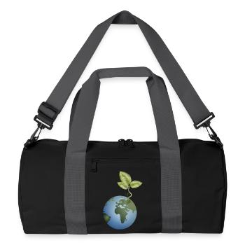 La graine dans le sol se déploie - Sac de sport recyclé - noir/gris graphite - Devant