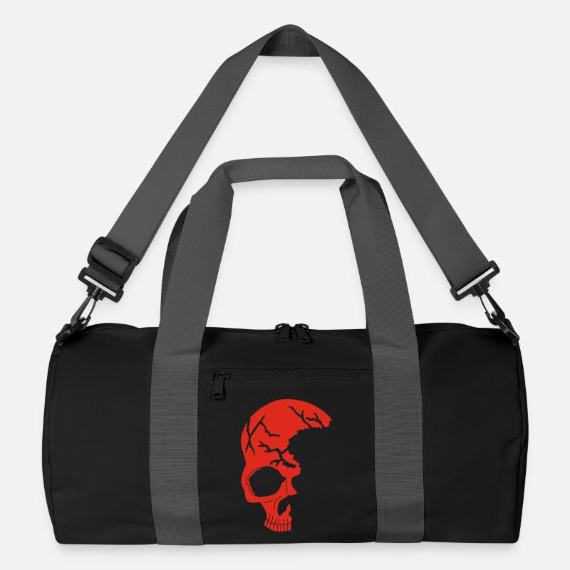 Demi-crâne rouge Sac de sport recyclé