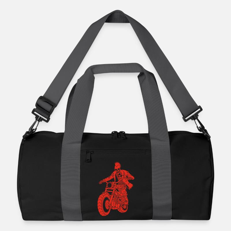 Der rote Biker aus der Hölle Recycelte Duffel Bag
