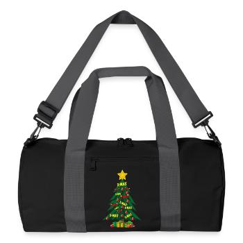 Sapin de Noël avec beaucoup d’amour et d’étoile. - Sac de sport recyclé - noir/gris graphite - Devant