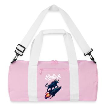 Stock Bull Bull Chart Profit Rocket Gift - Sac de sport recyclé - rose/blanc - Devant