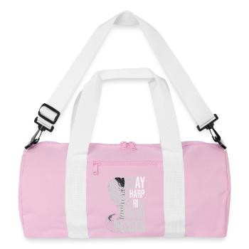 Cobra with Precision Quote - Recycled Duffel Bag - pink/white - Front