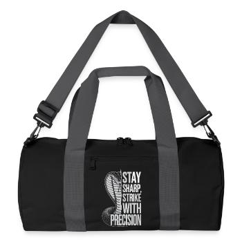 Cobra with Precision Quote - Recycled Duffel Bag - black/graphite grey - Front