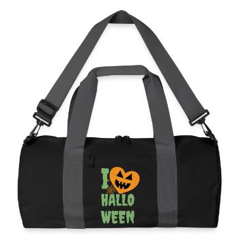 Joyeux Halloween Citrouille Zombie Sorcière Vampire Costume - Sac de sport recyclé - noir/gris graphite - Devant