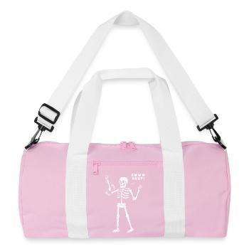 Fracture osseuse Fracture osseuse du squelette d’Halloween - Sac de sport recyclé - rose/blanc - Devant