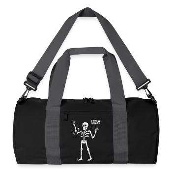 Bone Fracture Halloween Skeleton Bone Arm Fracture - Recycled Duffel Bag - black/graphite grey - Front