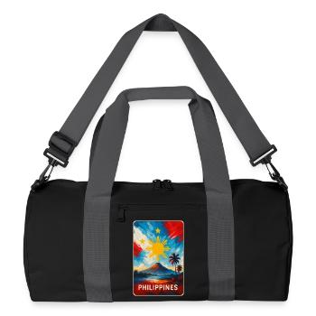 Philippines Flags Design - Recycled Duffel Bag - black/graphite grey - Front