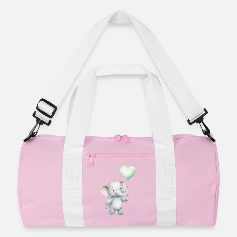 Elefant mit Herzballon Recycelte Duffel Bag