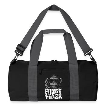 Monkey Funk Vibes - Recycled Duffel Bag - black/graphite grey - Front
