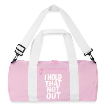 Denglisch Lustig I Hold That Not Out - Recycelte Duffel Bag - Rosa/Weiß - Vorne