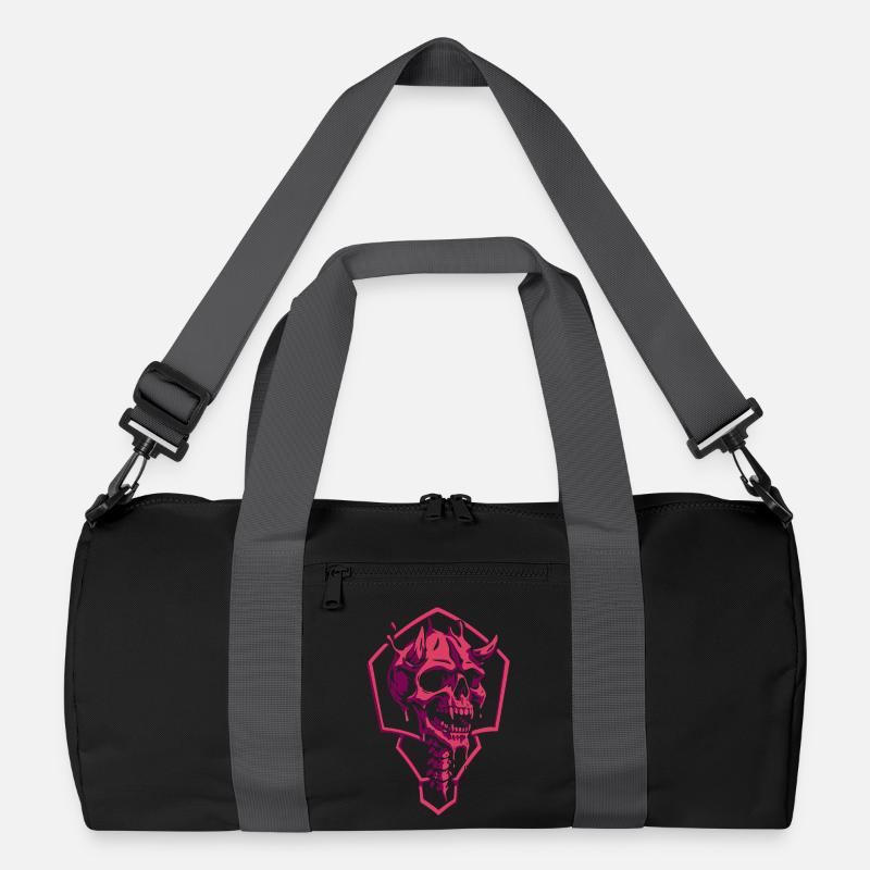 Geometrischer rosa Schädel Recycelte Duffel Bag