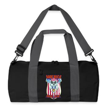 Amerika-Siegel JA - Recycelte Duffel Bag - Schwarz/Graphitgrau - Vorne