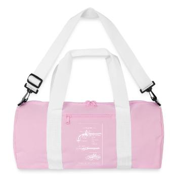 Vintage pistol patent blueprint - Recycled Duffel Bag - pink/white - Front