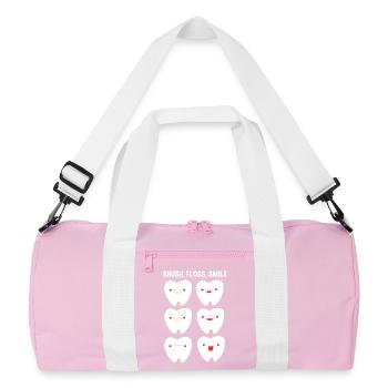 Dentiste réceptionniste - Sac de sport recyclé - rose/blanc - Devant