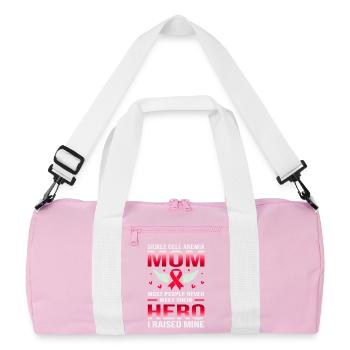 Sichelzellen Anämie - Recycelte Duffel Bag - Rosa/Weiß - Vorne