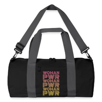 Woman Power - Recycled Duffel Bag - black/graphite grey - Front