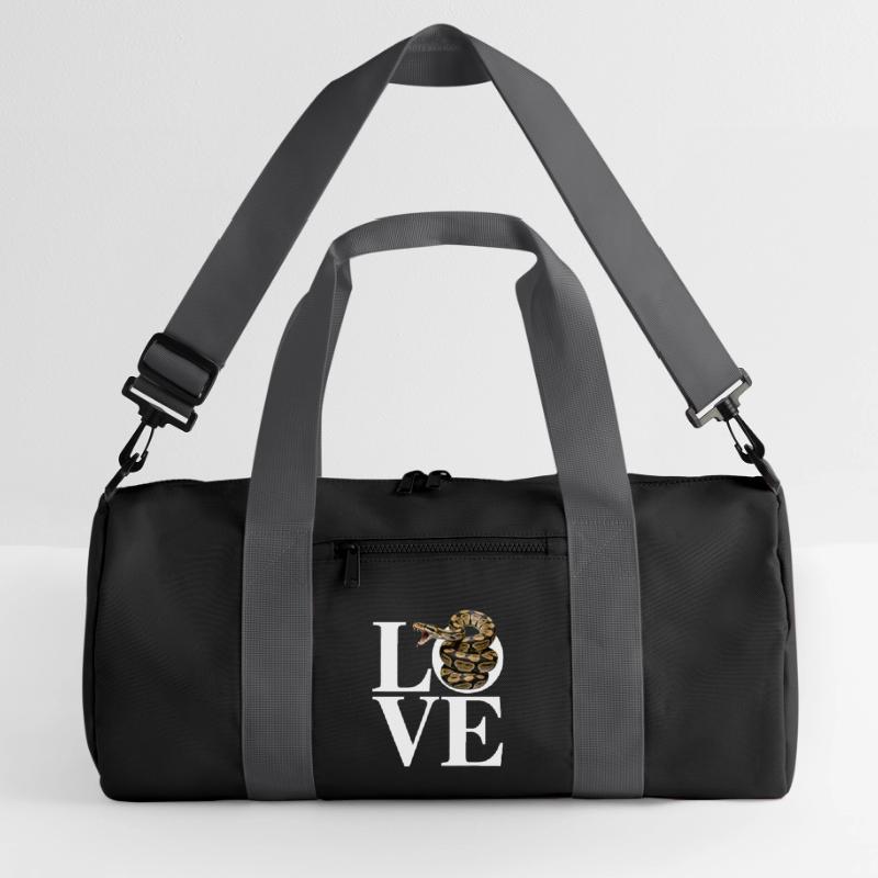 King Python Snakes LOVE Terrarium Python Recycled Duffel Bag