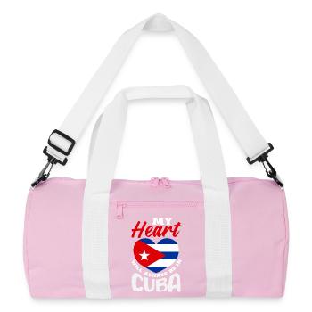Cuba Pride & Home - Design du drapeau de Cuba - Sac de sport recyclé - rose/blanc - Devant