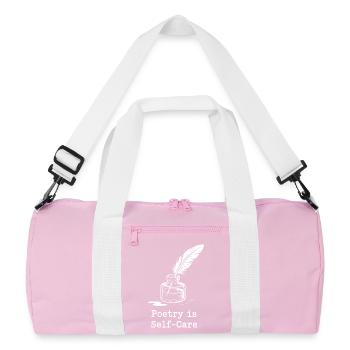 La poésie est un t-shirt de soin de soi - Sac de sport recyclé - rose/blanc - Devant