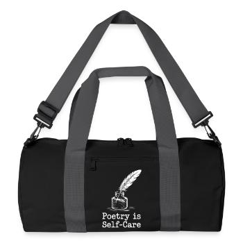 La poésie est un soin de soi - Sac de sport recyclé - noir/gris graphite - Devant
