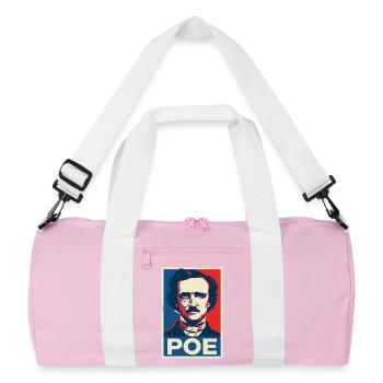 Gothic Literary Portrait Poster - Recycled Duffel Bag - pink/white - Front