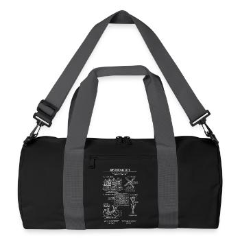 Dessin linéaire du plan municipal d’Amsterdam - Sac de sport recyclé - noir/gris graphite - Devant