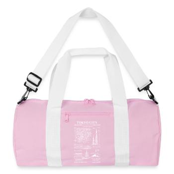 Carte du plan directeur de la ville de Tokyo - Sac de sport recyclé - rose/blanc - Devant