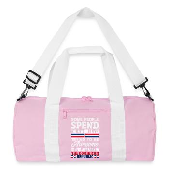 Drapeau de la République dominicaine Dom Rep Pride - Sac de sport recyclé - rose/blanc - Devant