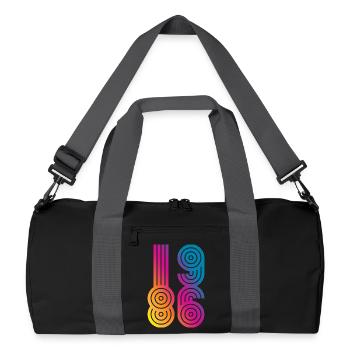 86 Eight Six 1986 - Recycelte Duffel Bag - Schwarz/Graphitgrau - Vorne