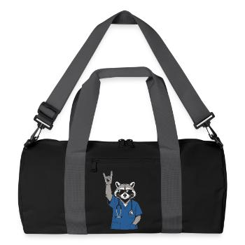 Infirmier Rock Raton Laveur - Humour Infirmière - Sac de sport recyclé - noir/gris graphite - Devant