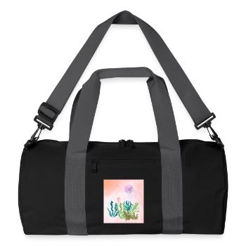 Pastel Sea Underwater Forest - Recycled Duffel Bag - black/graphite grey - Front