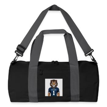 Imprimé du maillot mascotte du Tigre - Sac de sport recyclé - noir/gris graphite - Devant