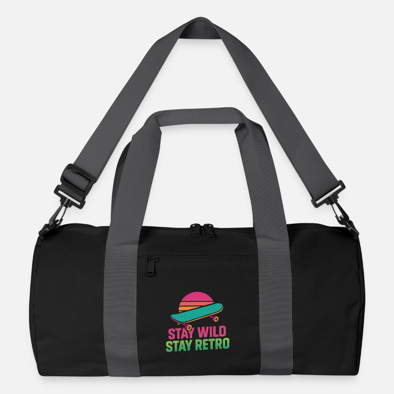 Stay Wild Retro Skate Recycelte Duffel Bag