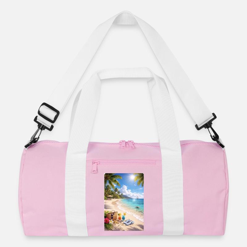 Tropical Beach Dream Palm Tree Paradise Recycled Duffel Bag