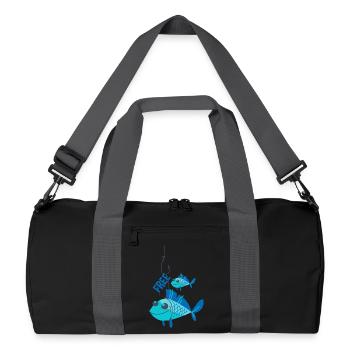 Poissons bleus en liberté - Sac de sport recyclé - noir/gris graphite - Devant