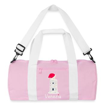Christmas Venice Lighthouse SanGiorgio Maggiore - Recycled Duffel Bag - pink/white - Front