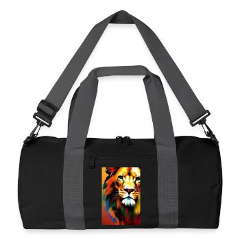 Löwen King - Recycled Duffel Bag - black/graphite grey - Front