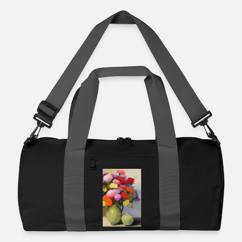 Flowers and butterfly Recycled Duffel Bag
