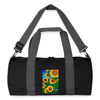 Tournesols - Sac de sport recyclé - noir/gris graphite - Devant