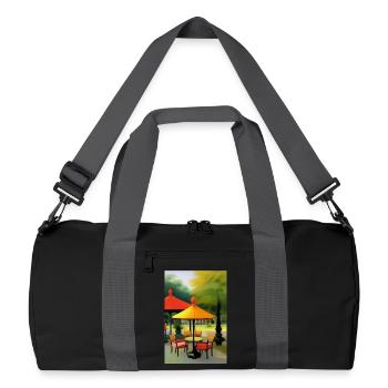 Café asiatique en plein air - Sac de sport recyclé - noir/gris graphite - Devant