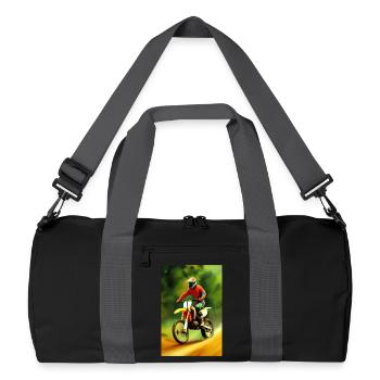 Équitation en motocross - Sac de sport recyclé - noir/gris graphite - Devant