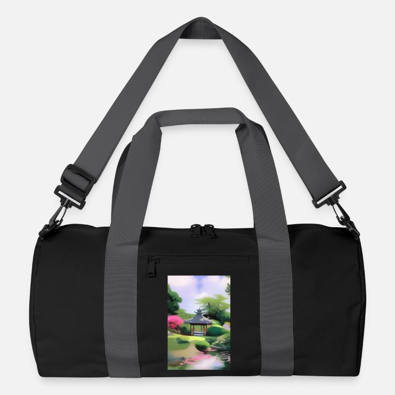 Chinesischer Zen Garten Recycelte Duffel Bag